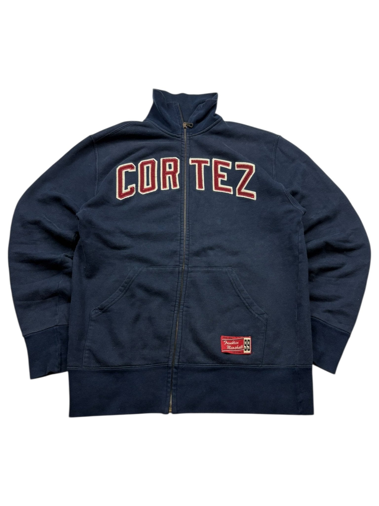 Franklin & Marshall Cortez Vintage Zip Sweater – Navy (L) - PKeyVintage