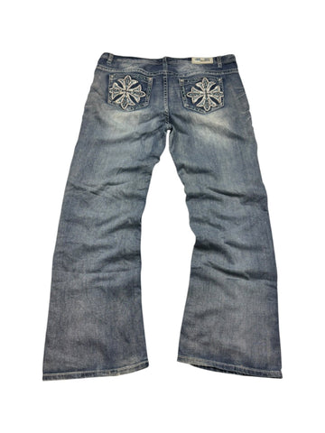 Grace LA Blumen - Pocket Vintage Jeans – Blau (19) - PKeyVintage