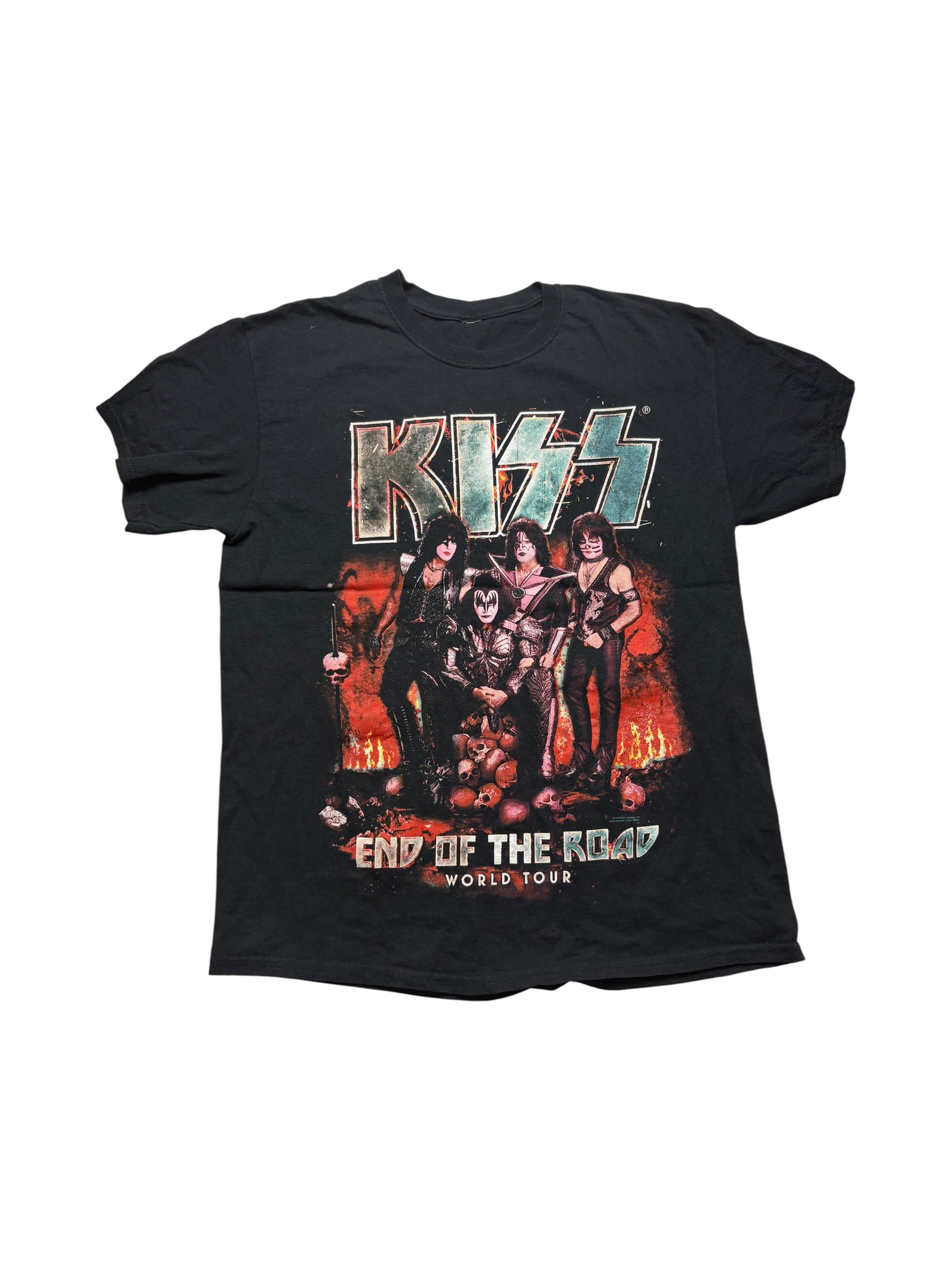 KISS End Of The Road Vintage Tourshirt Schwarz XL Frontansicht