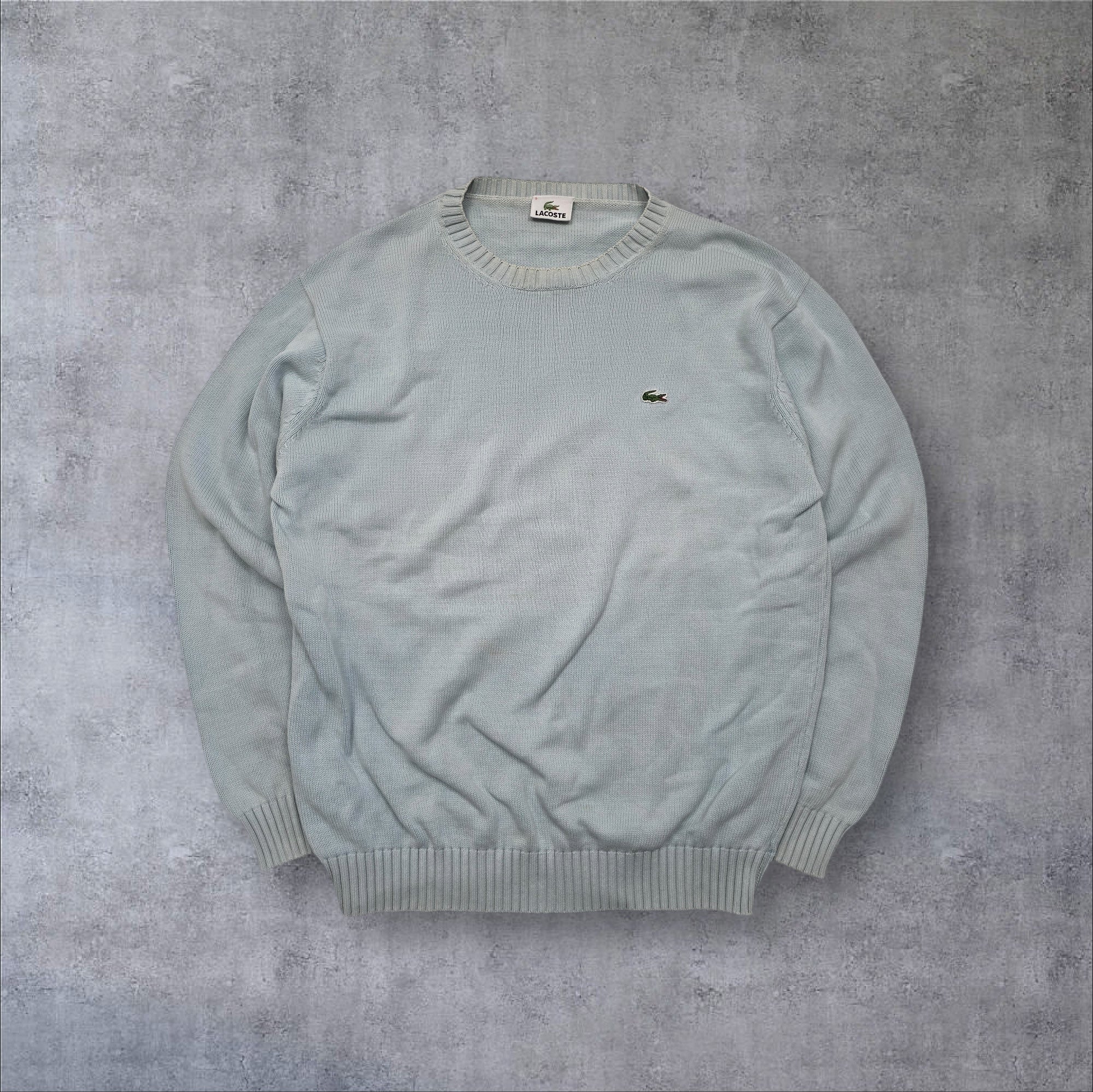 Lacoste Knit Sweater in Hellblau – Frontansicht