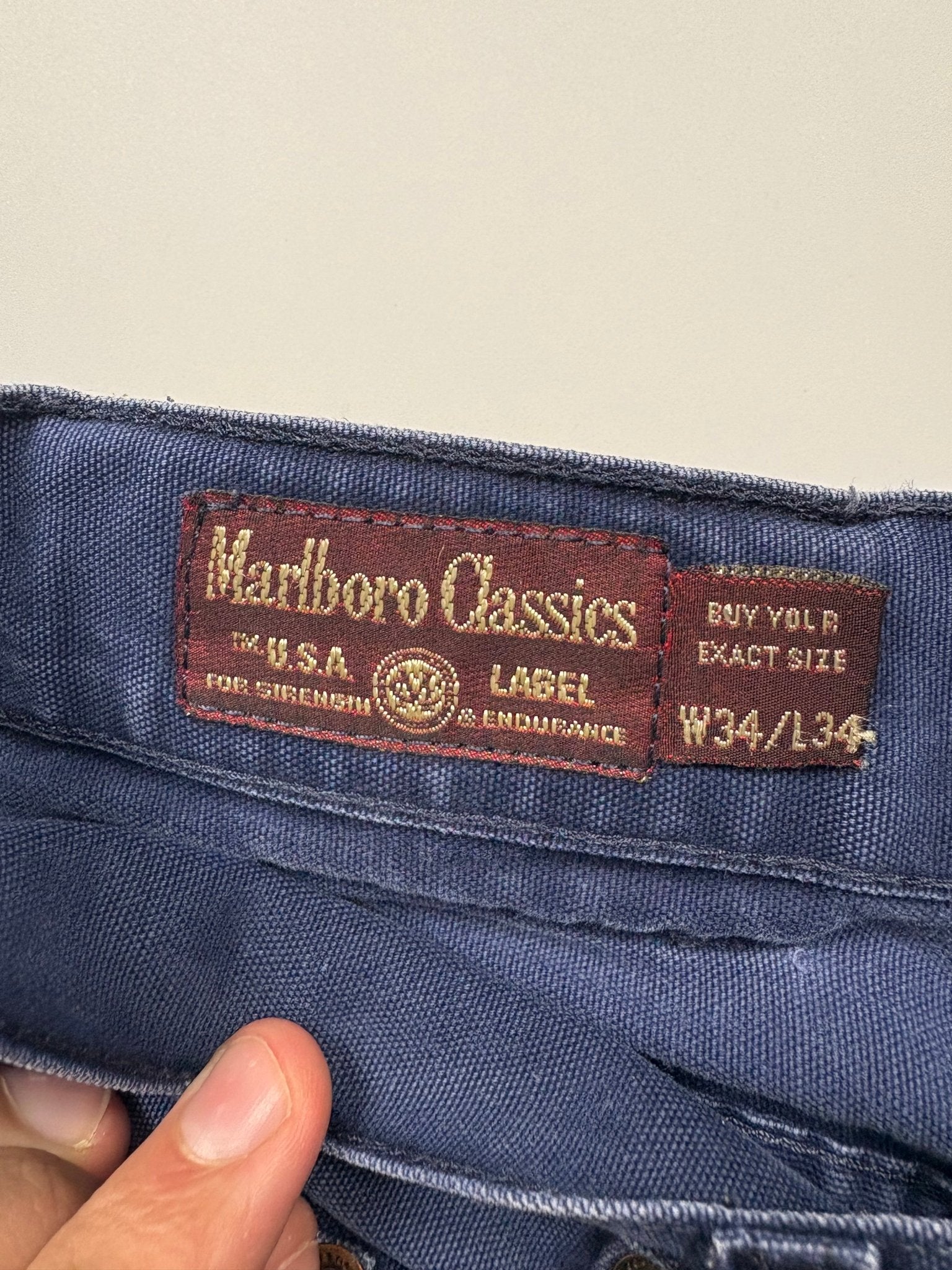 Marlboro Classics Vintage Jeans – Navy (W34/L34) - PKeyVintage
