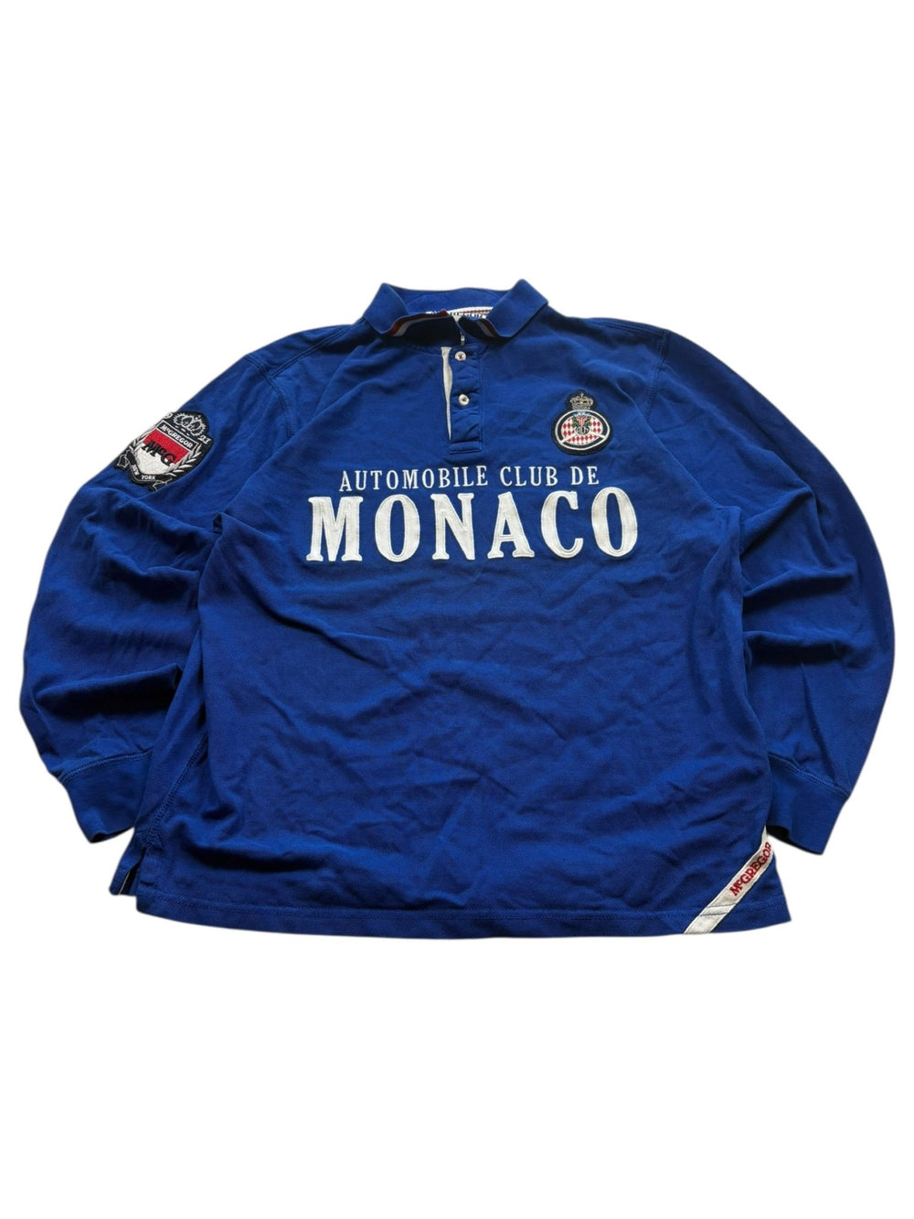 Blaues McGregor Rallye Monte Carlo Vintage Poloshirt mit MONACO-Schriftzug