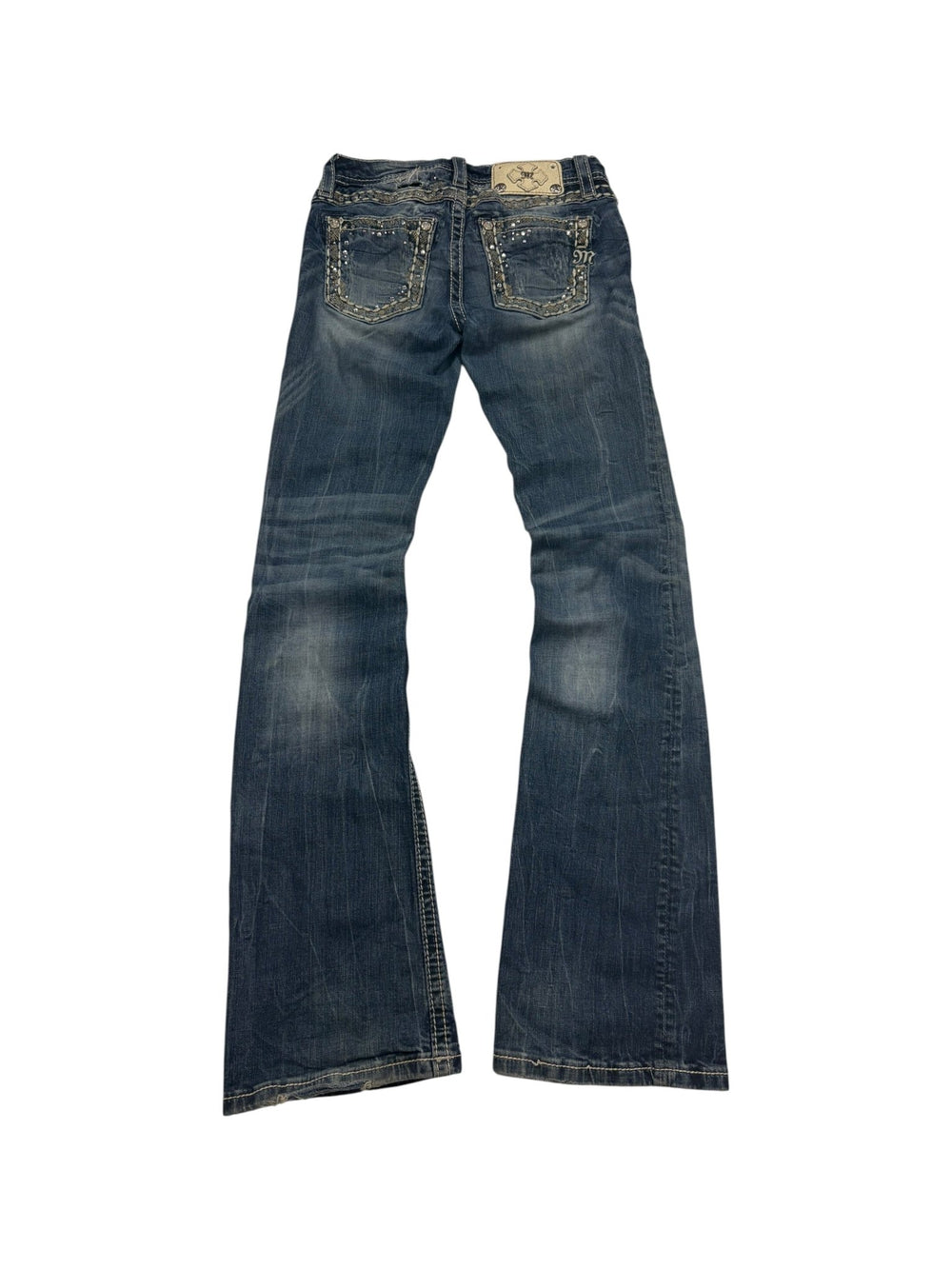 Miss Me M - Pocket Y2K Vintage Bootcut Jeans – Blau (12) - PKeyVintage