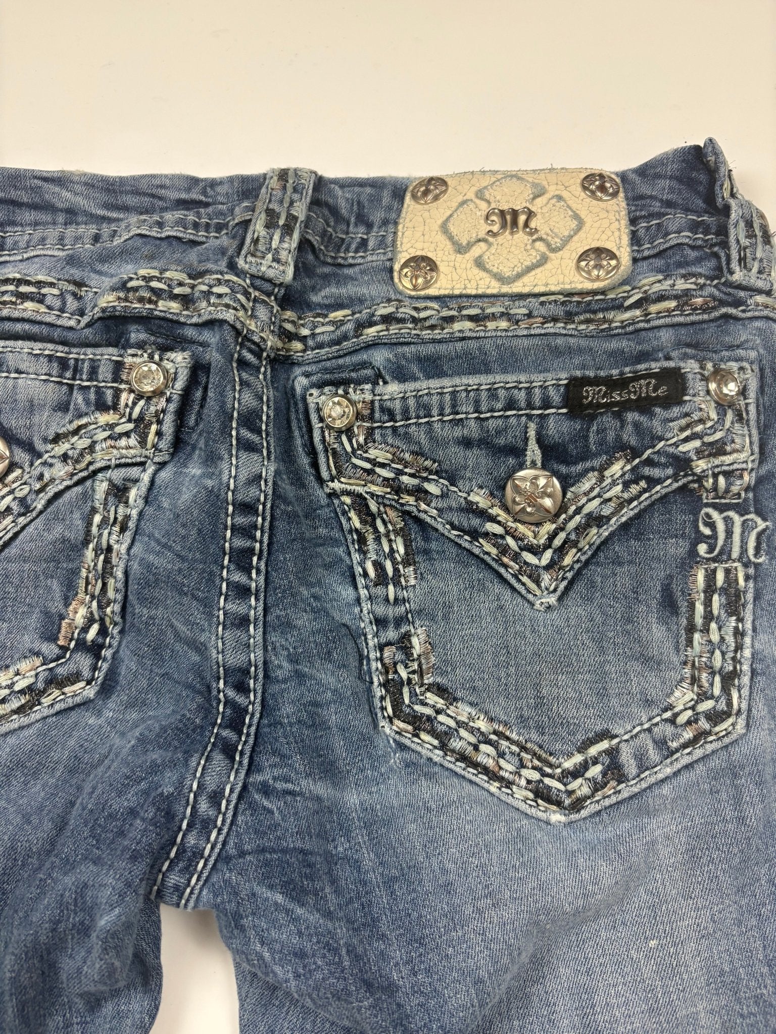 Miss Me Signature Boot Y2K Vintage Bootcut Jeans – Blau (25) - PKeyVintage