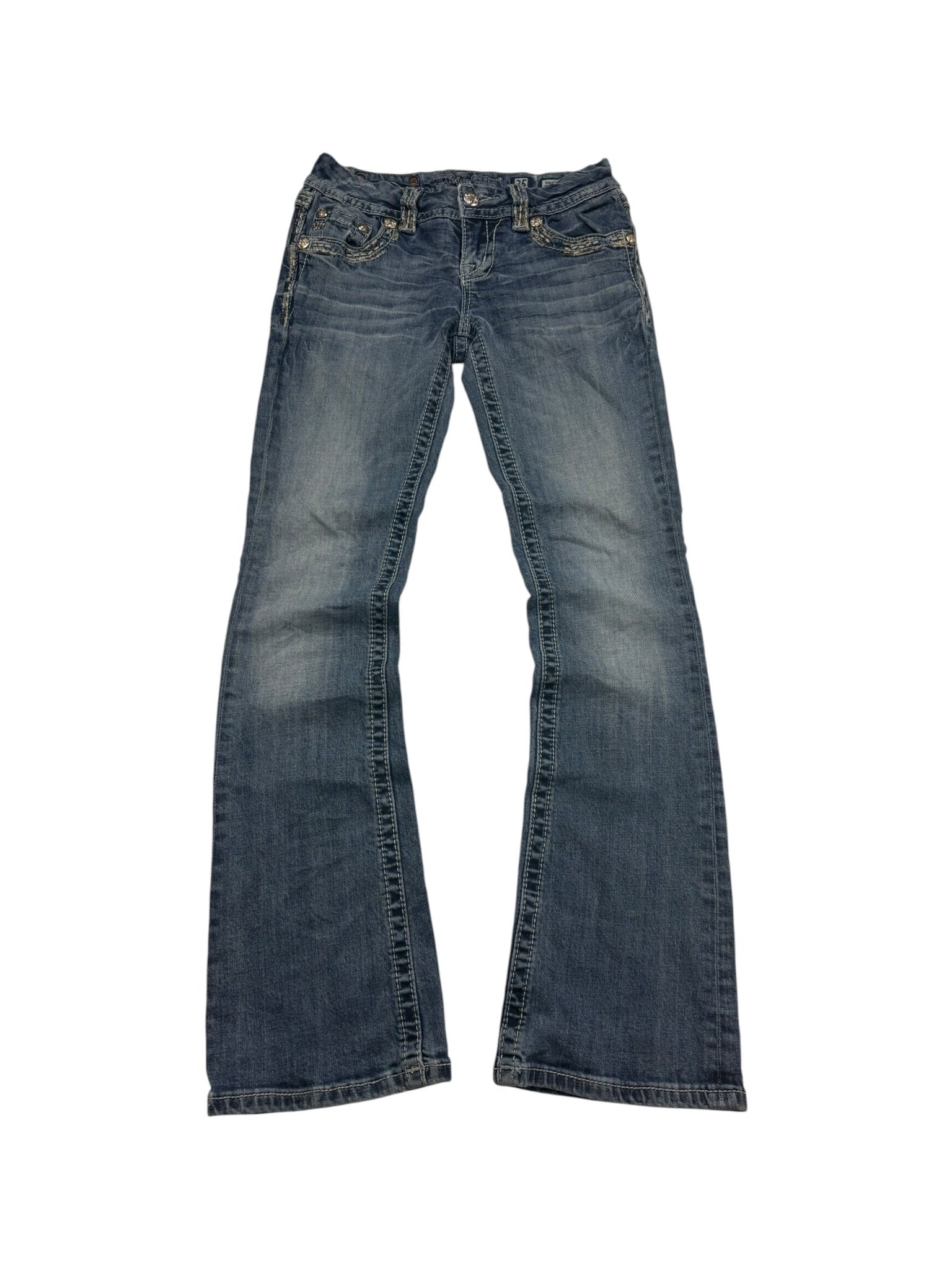 Miss Me Signature Boot Y2K Vintage Bootcut Jeans – Blau (25) - PKeyVintage