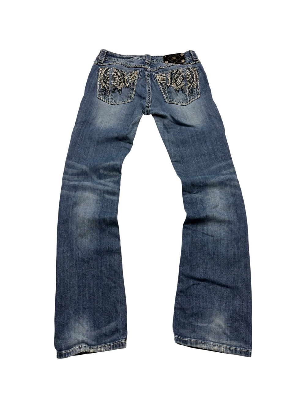Miss Me Strass - Backpocket Vintage Bootcut Jeans – Blue Wash (29) - PKeyVintage