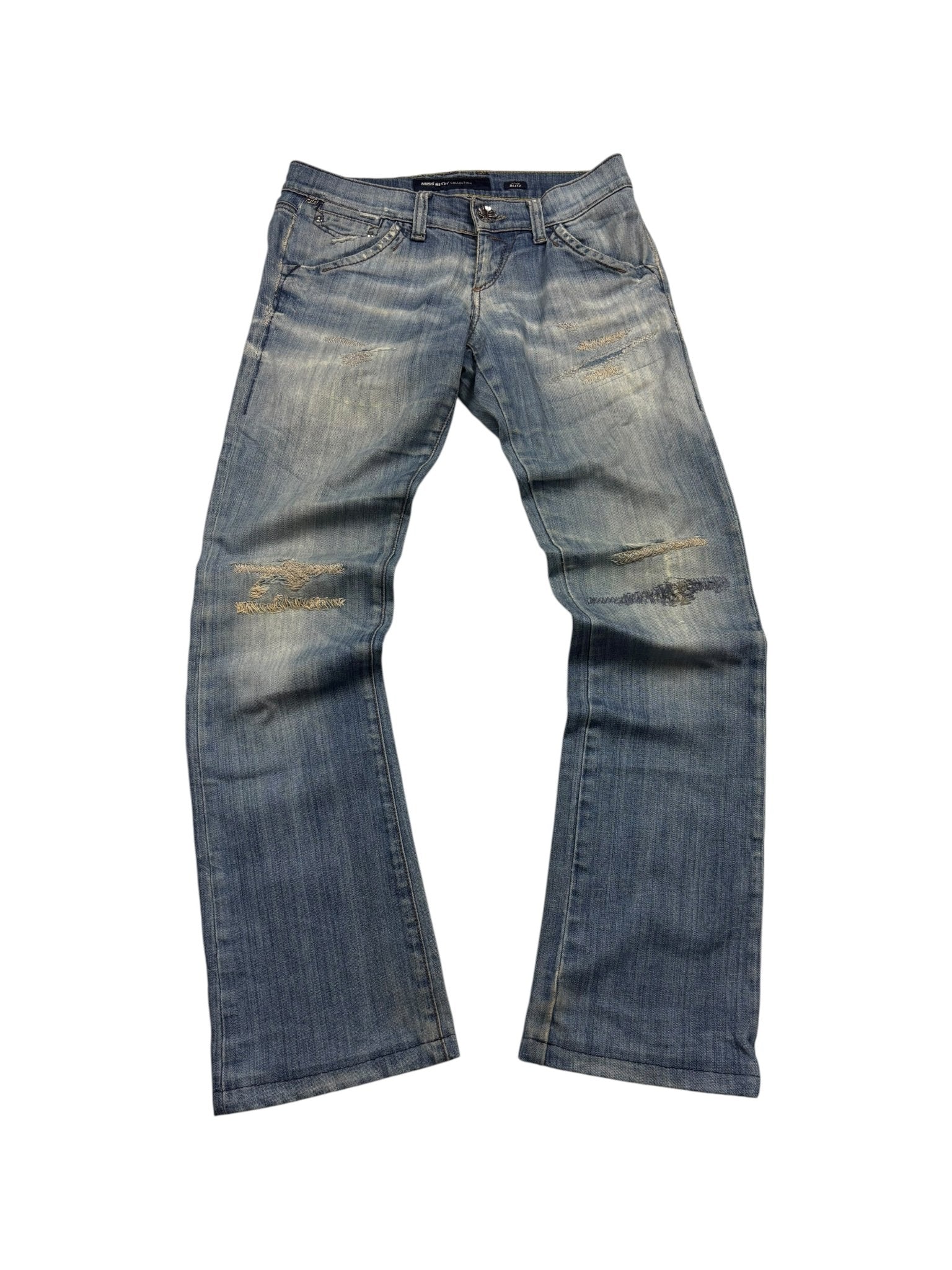 Miss Sixty Blitz Destroyed Vintage Jeans – Light Blue (26) - PKeyVintage