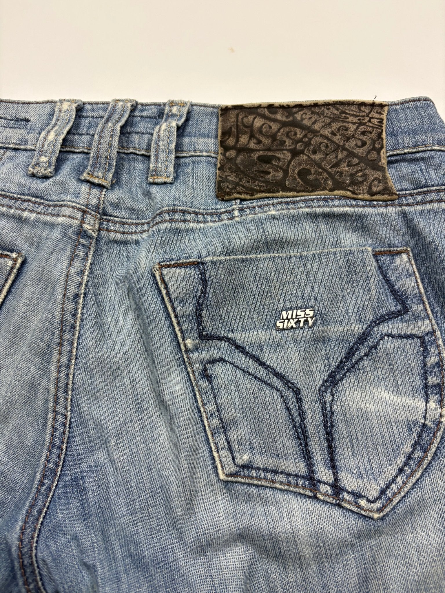 Miss Sixty Blitz Destroyed Vintage Jeans – Light Blue (26) - PKeyVintage