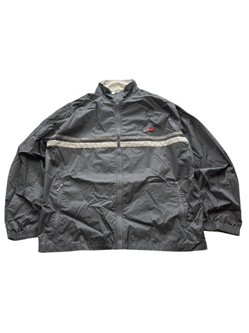 Nike 00s Vintage Trackjacket – Grau mit Reflektorstreifen (M) - PKeyVintage