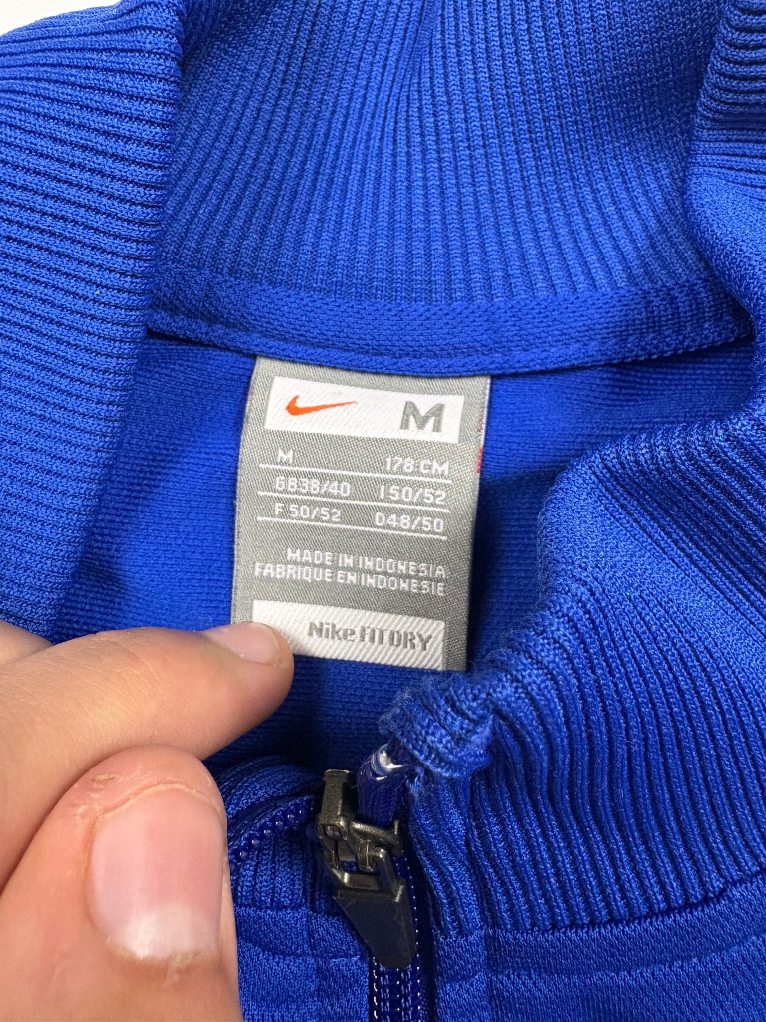 Nike 90er Vintage Trainingsjacke Royalblau – Full - Zip (M) - PKeyVintage