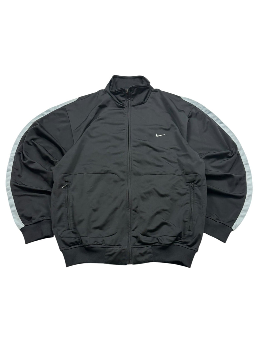 Nike ATHLETIC Vintage Trackjacket – Schwarz/Hellblau (S) - PKeyVintage
