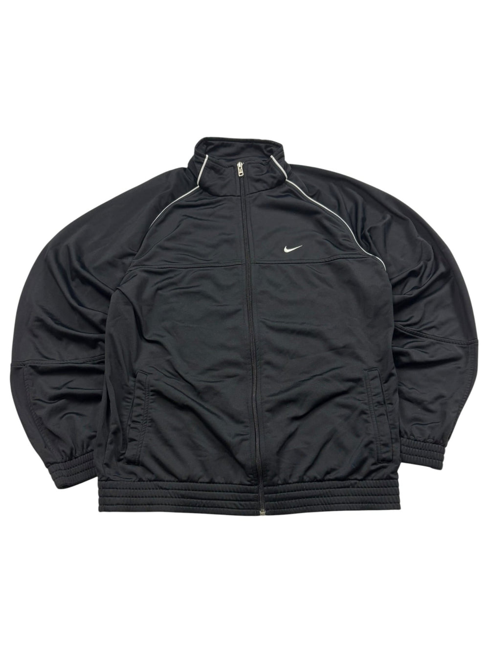 Nike Athletics 90er Vintage Trainingsjacke – Schwarz (L) - PKeyVintage