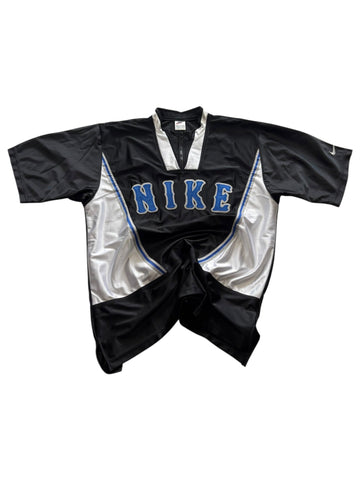 Nike Big Logo Vintage Trikot – Schwarz/Weiß/Blau (M) - PKeyVintage