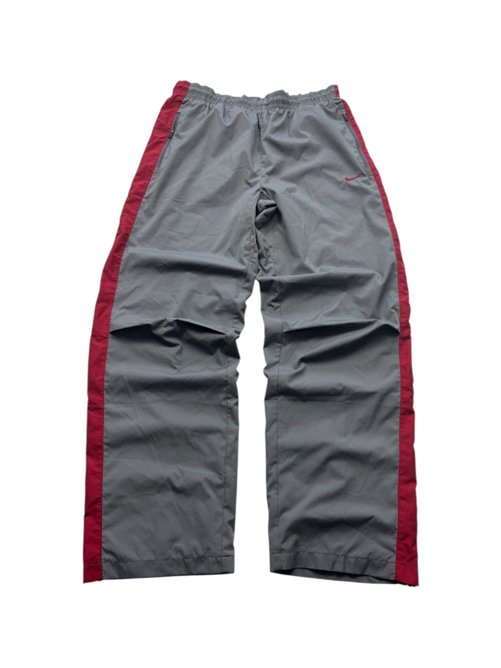 Nike Big Print Vintage Trackpants Grau Bordeaux L Frontansicht