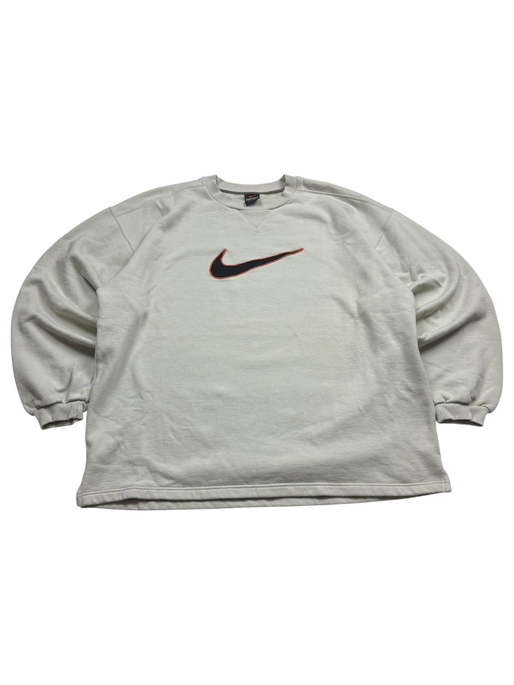 Nike Big Swoosh 90er Vintage Sweater – Beige (XL) - PKeyVintage