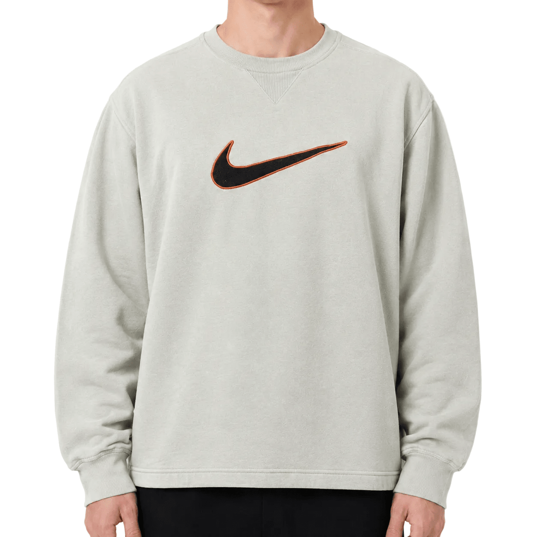 Nike Big Swoosh 90er Vintage Sweater – Beige (XL) - PKeyVintage