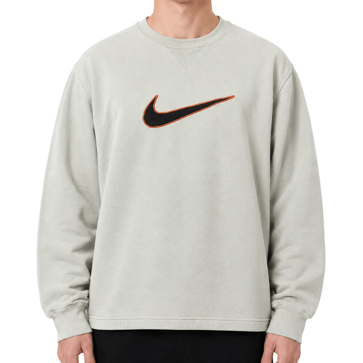 Nike Big Swoosh 90er Vintage Sweater – Beige (XL) - PKeyVintage