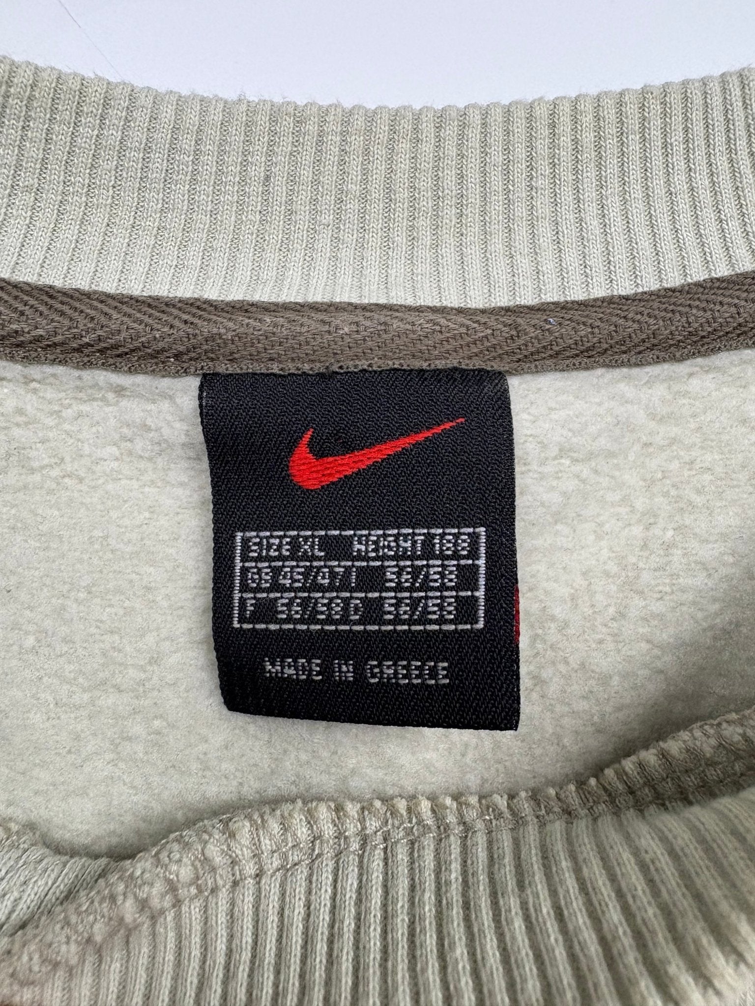 Nike Big Swoosh 90er Vintage Sweater – Beige (XL) - PKeyVintage