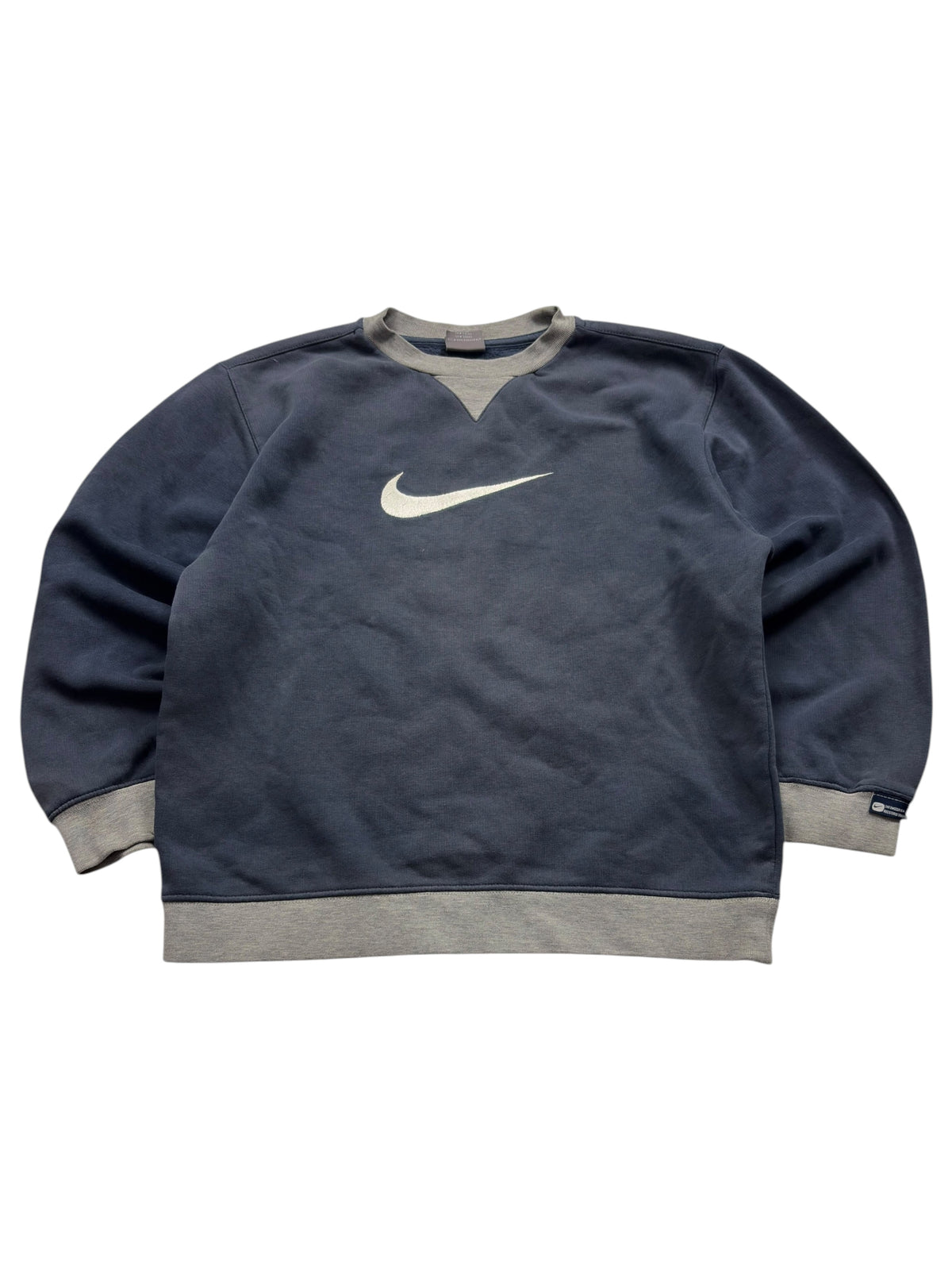 Nike Big Swoosh Vintage Sweater – Navy/Grau