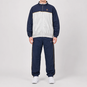 Nike Block Patch Vintage Tracksuit – Navy/Weiß (M)