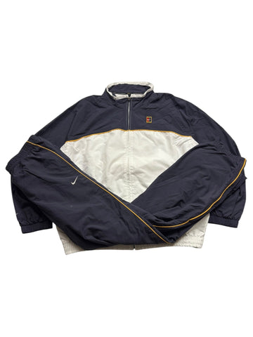 Nike Block Patch Vintage Tracksuit – Navy/Weiß (M) - PKeyVintage