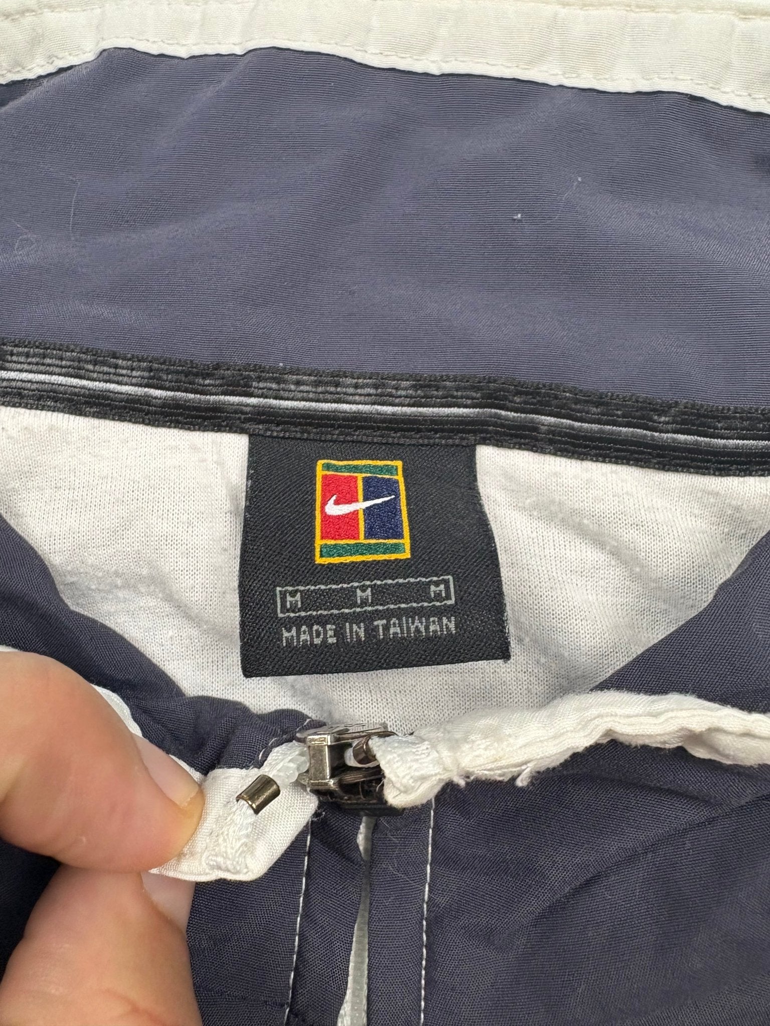 Nike Block Patch Vintage Tracksuit – Navy/Weiß (M) - PKeyVintage