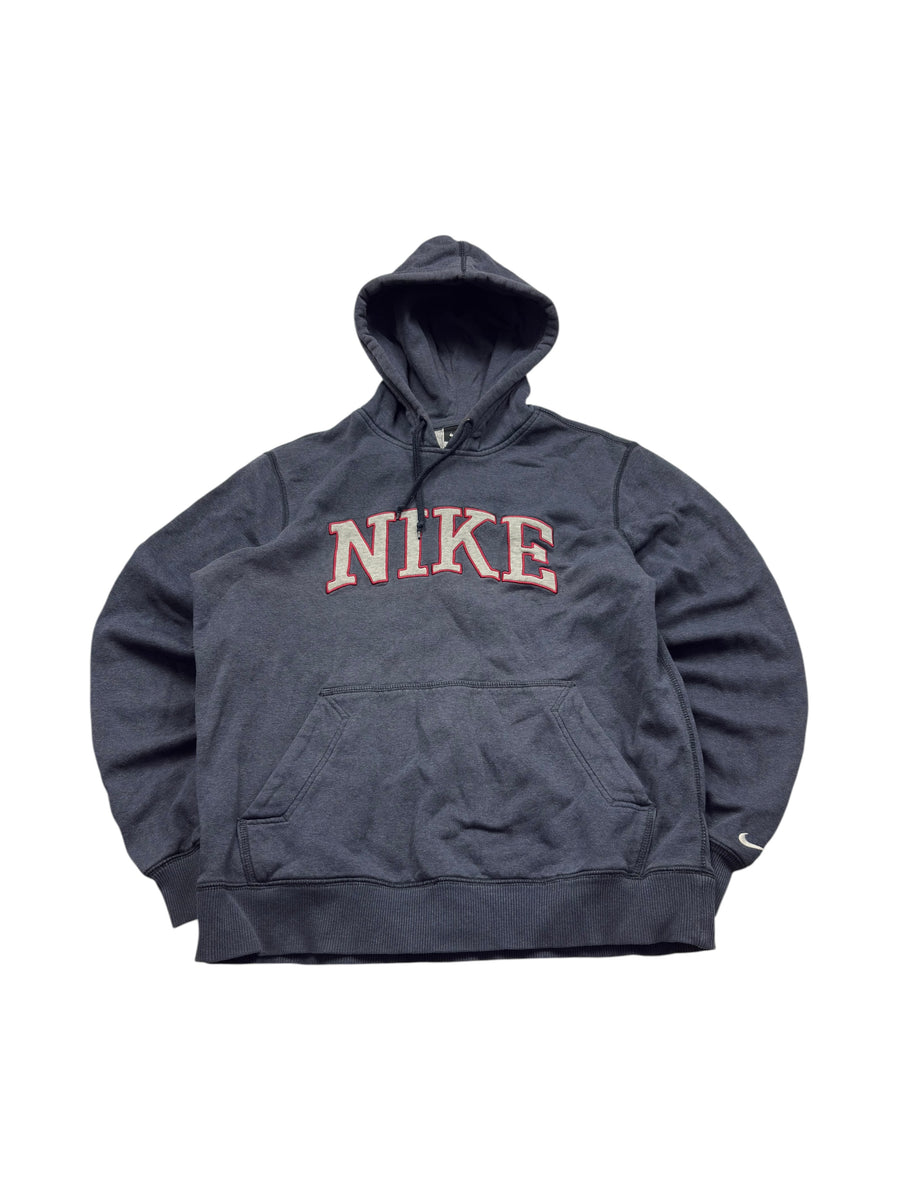 Nike Collegiate Big Logo Vintage Hoodie Navy Größe M – Frontansicht
