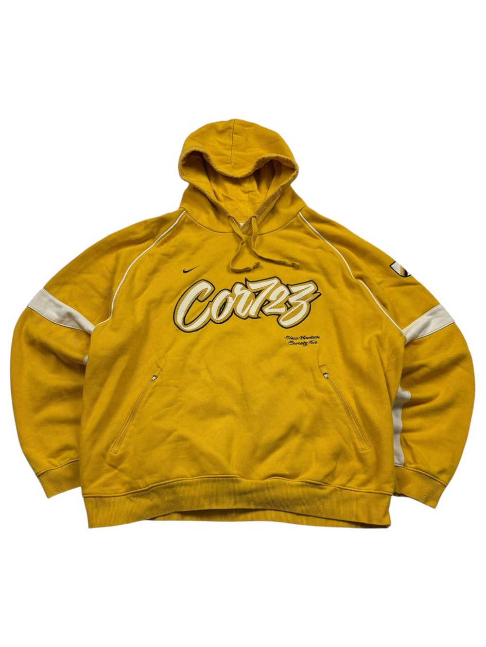 Nike Cortez 72 Spellout Vintage Hoodie – Gelb (L) - PKeyVintage
