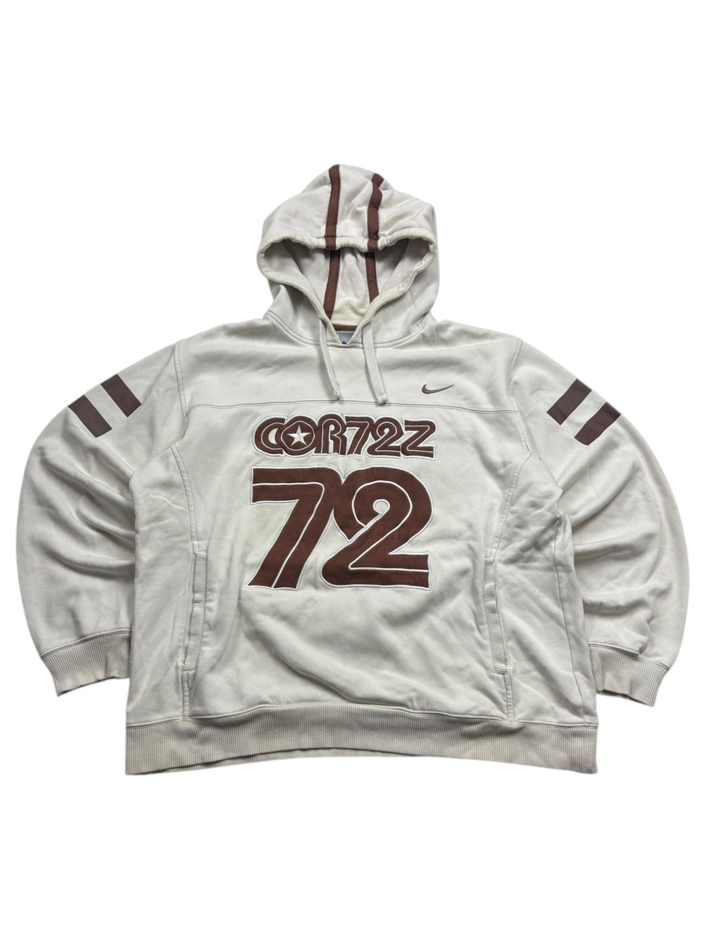 Nike Cortez 72 Vintage Hoodie – Creme/Braun (XL) - PKeyVintage