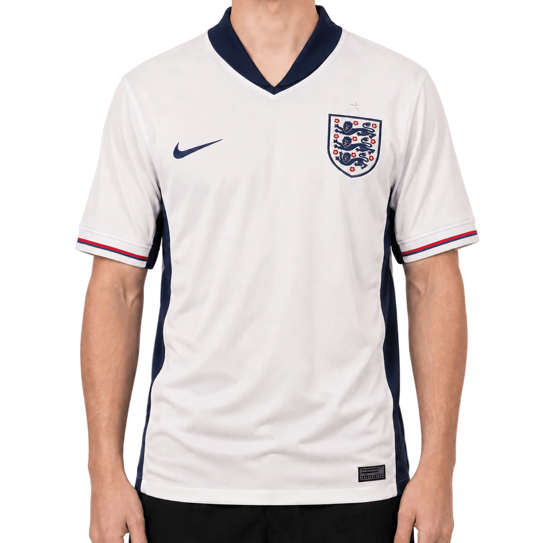 Nike England 2010er Vintage Fußballtrikot - Weiß/Navy (XL) - PKeyVintage