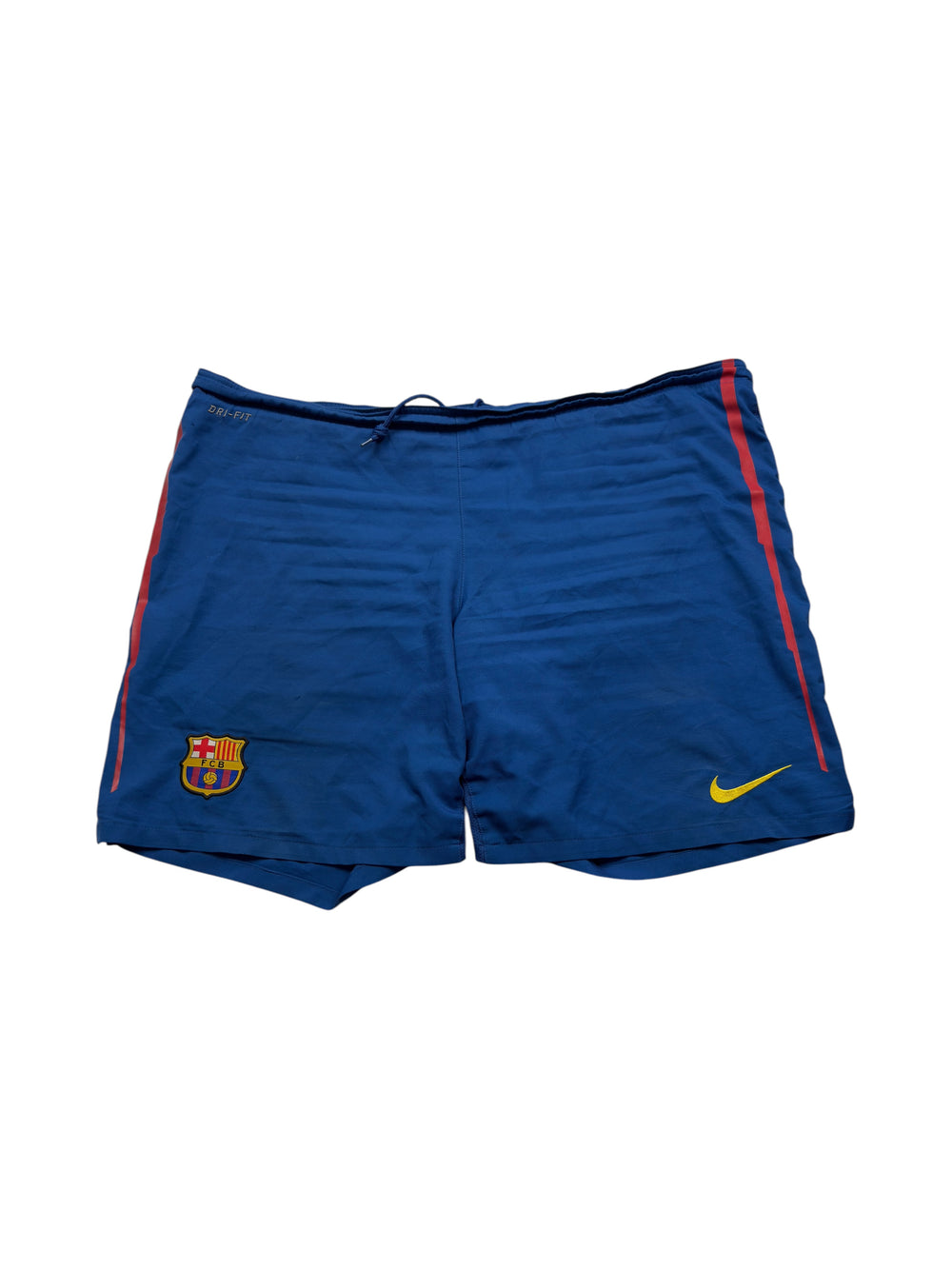 Nike FC Barcelona Vintage Fußballshorts Blau XL mit Wappen und gelbem Swoosh