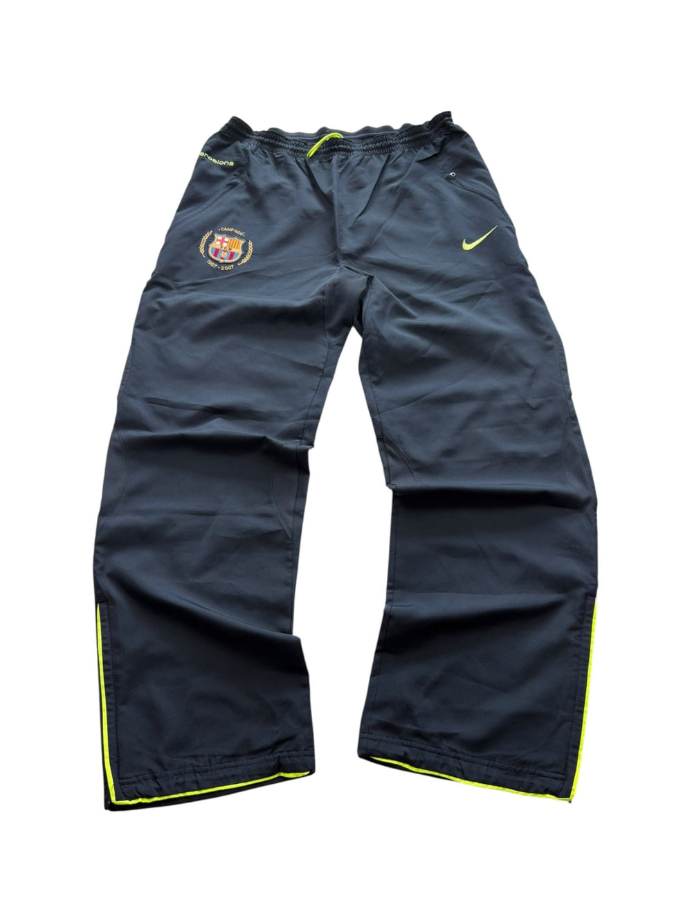 Nike FC Barcelona Vintage Trackpants Schwarz Gelb L Frontansicht