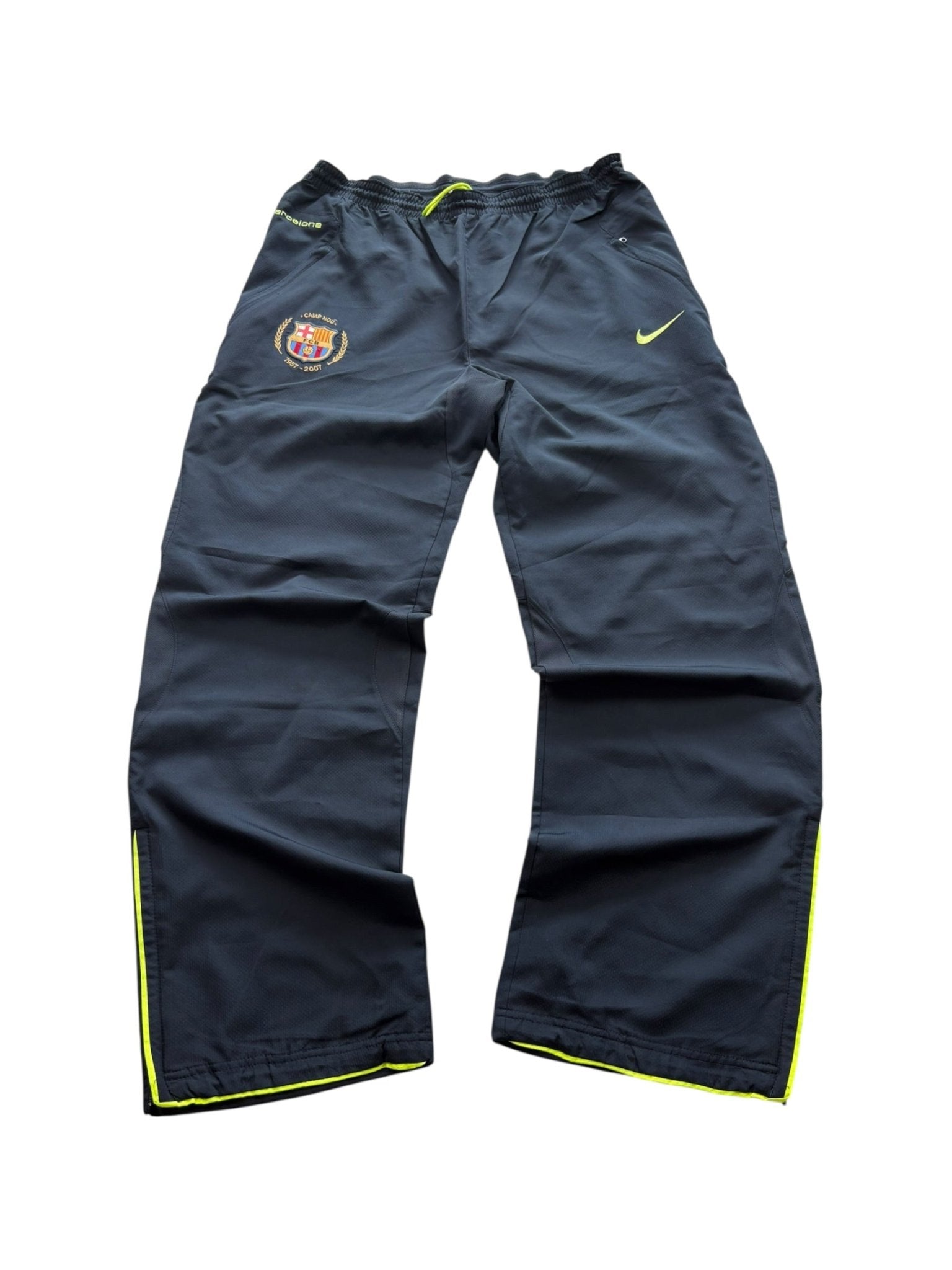 Nike FC Barcelona Vintage Trackpants Schwarz Gelb L Frontansicht