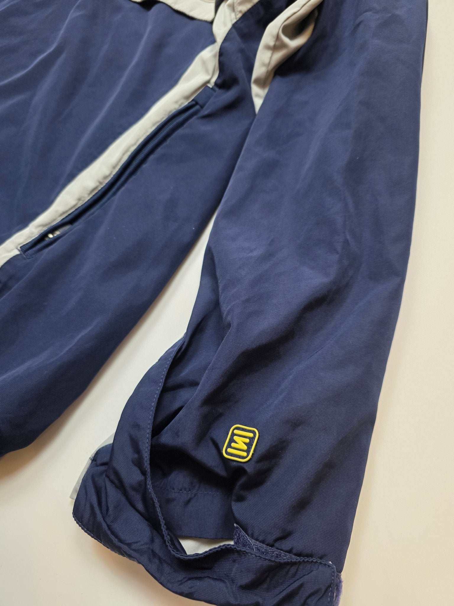 Nike Half - Zip Vintage Kapuzenjacke – Navy/Hellgrau (M) - PKeyVintage