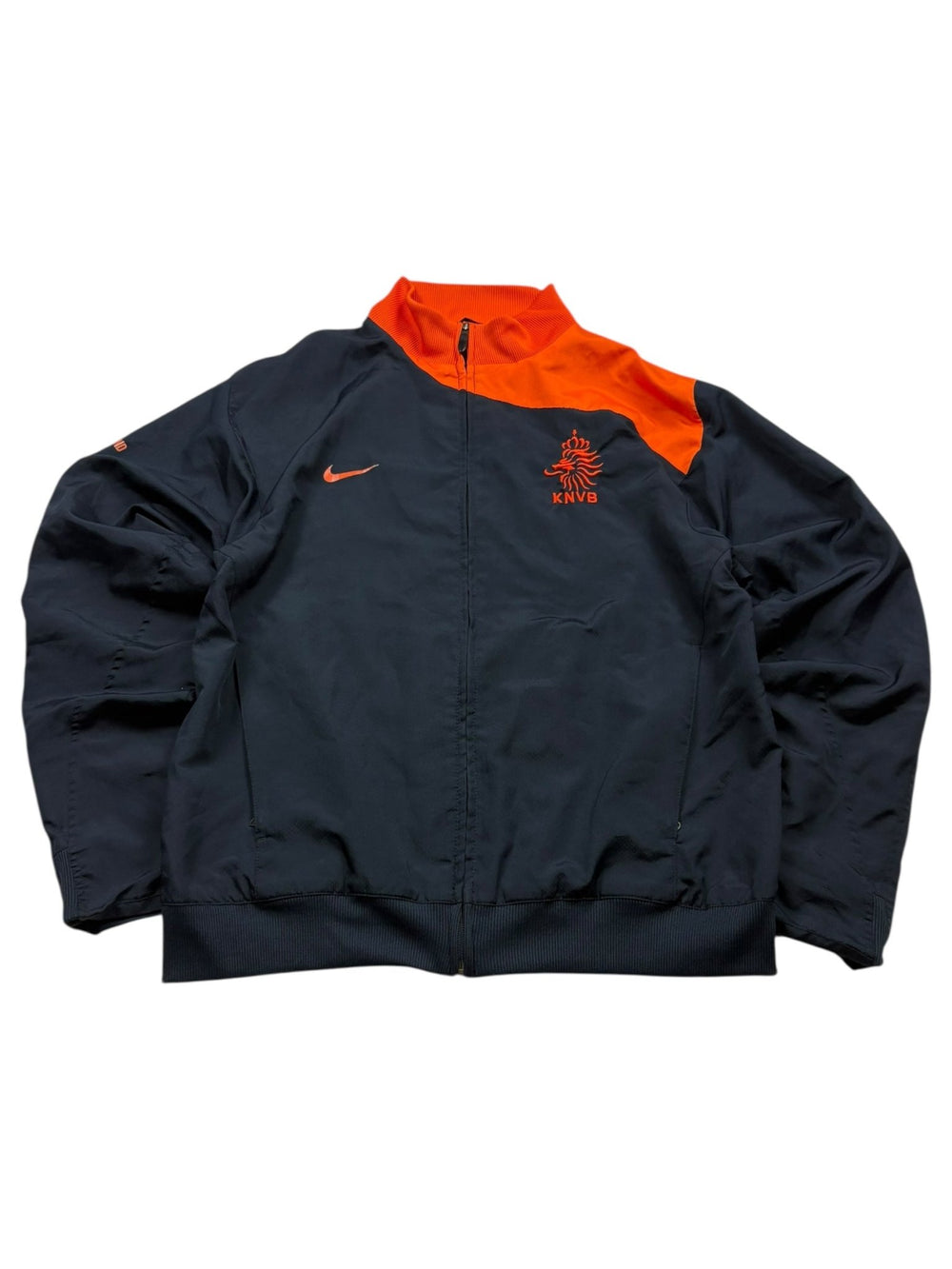 Schwarz-orange Nike KNVB Niederlande Vintage Trackjacket in Größe M