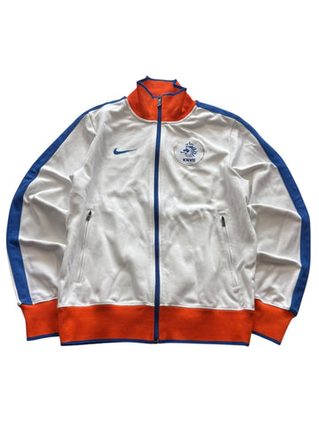 Nike KNVB Vintage Trackjacket – Weiß/Orange/Blau (S) - PKeyVintage
