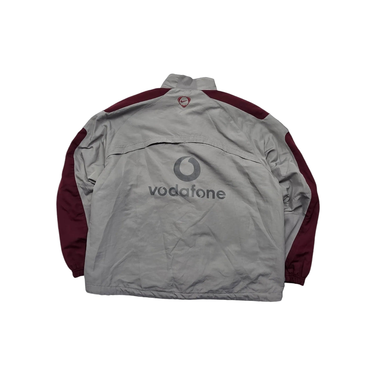 Nike Manchester United Vintage Trackjacket in Grau/Bordeaux – Rückansicht