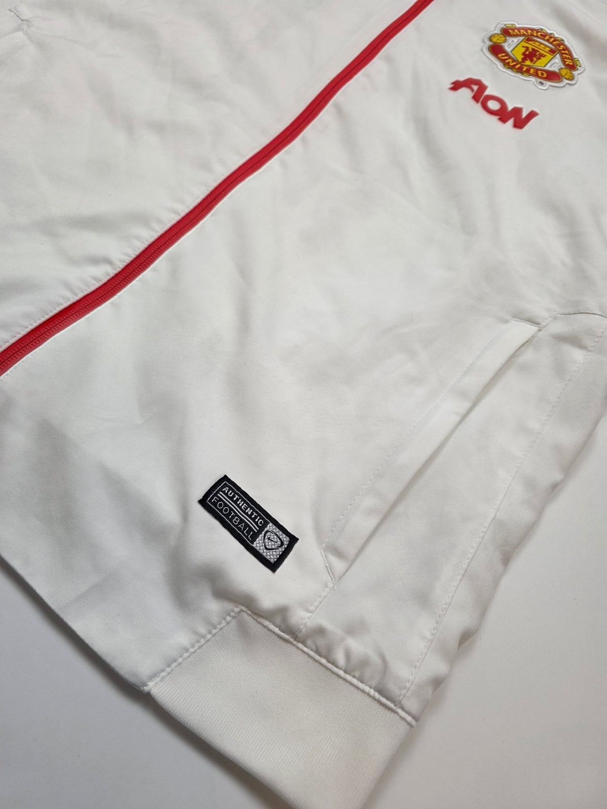 Nike Manchester United Trackjacket - Weiß/Rot (L) - PKeyVintage