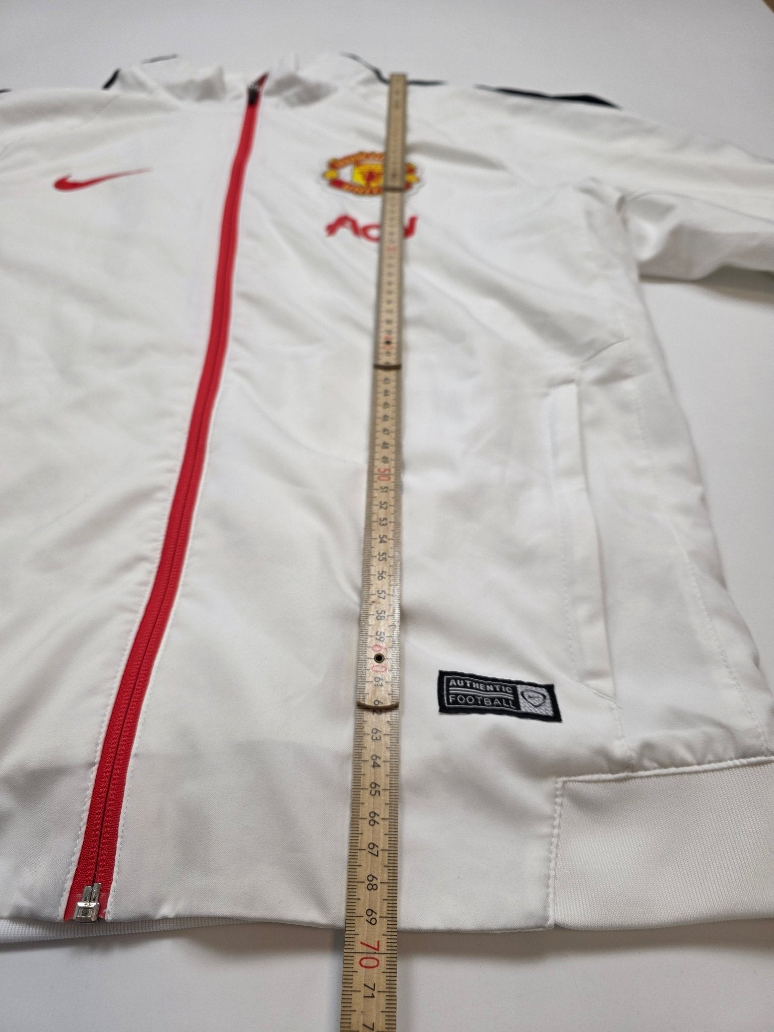 Nike Manchester United Trackjacket - Weiß/Rot (L) - PKeyVintage