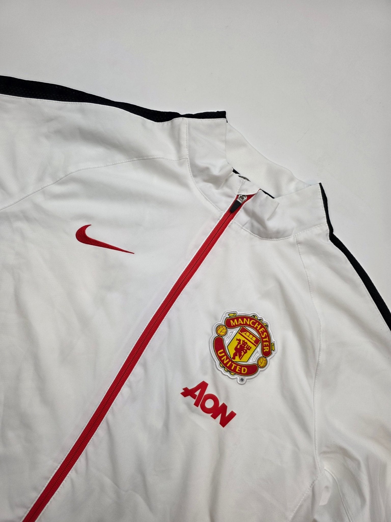 Nike Manchester United Trackjacket - Weiß/Rot (L) - PKeyVintage