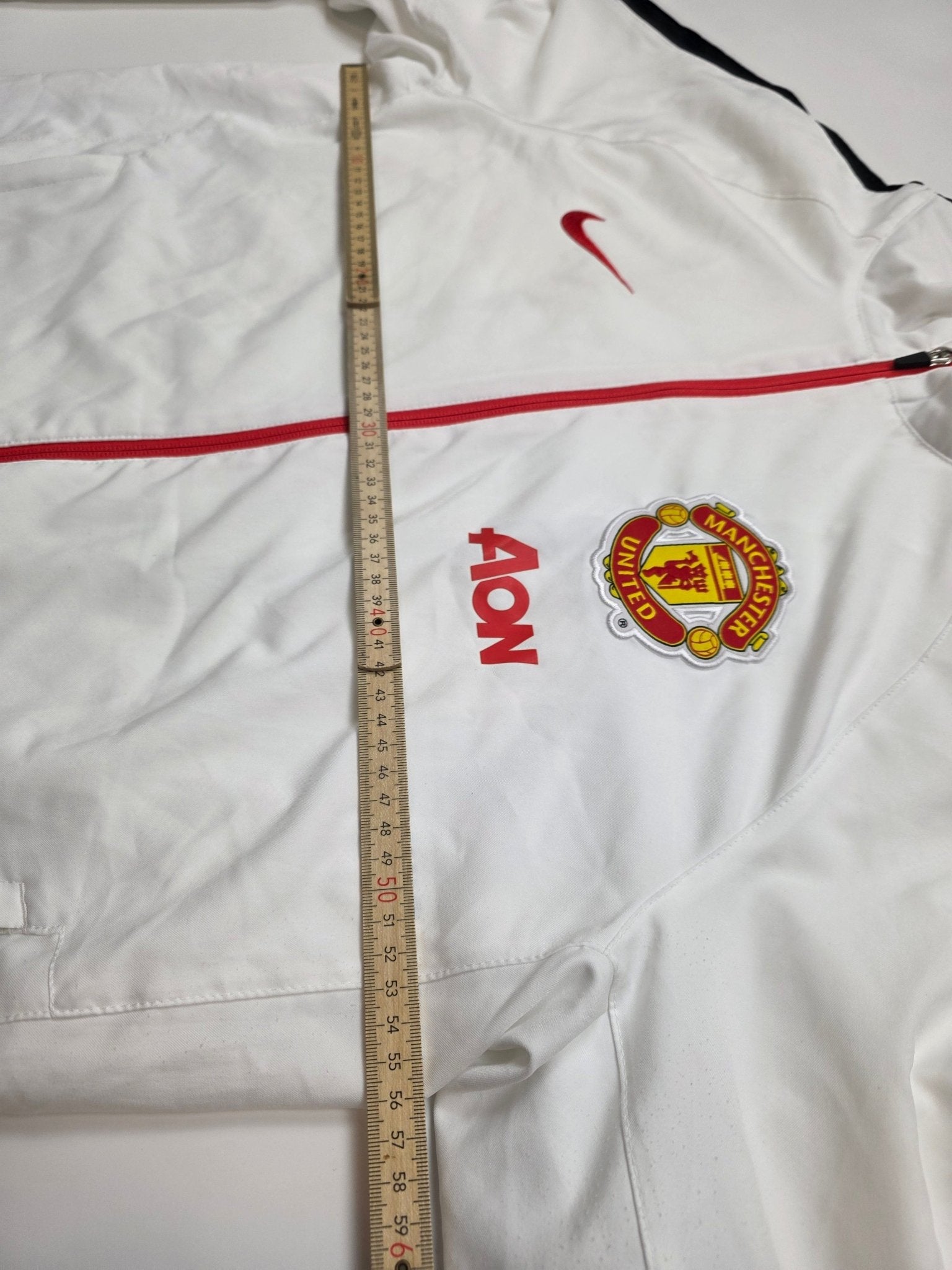 Nike Manchester United Trackjacket - Weiß/Rot (L) - PKeyVintage