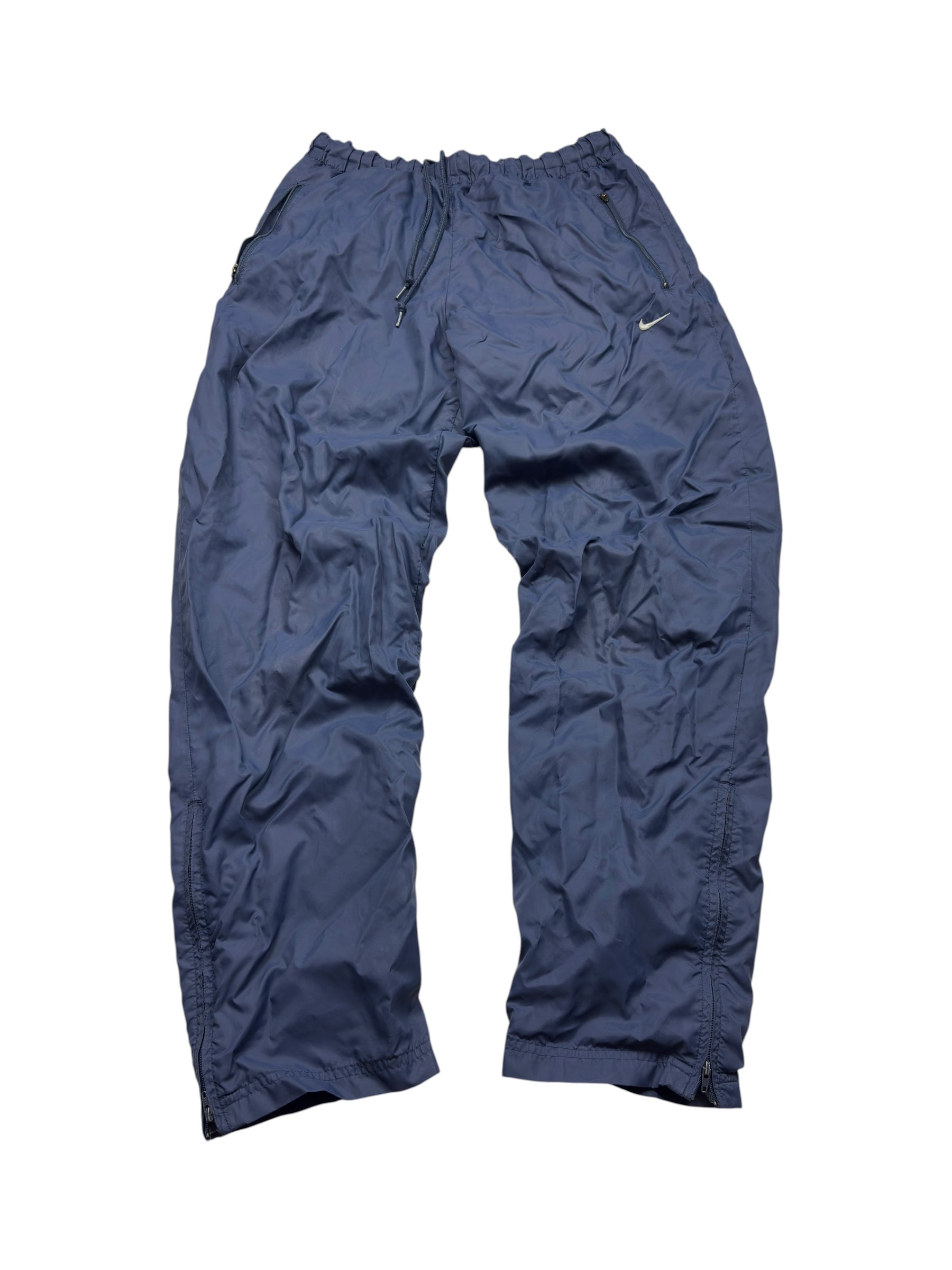 Nike Mini Swoosh Vintage Trackpants in Dunkelblau, Größe S, Vorderansicht