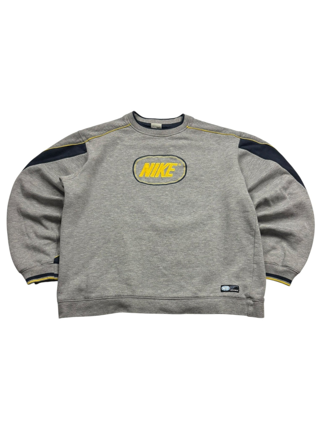 Nike Oval Logo Vintage Sweater – Grau/Navy (M) - PKeyVintage