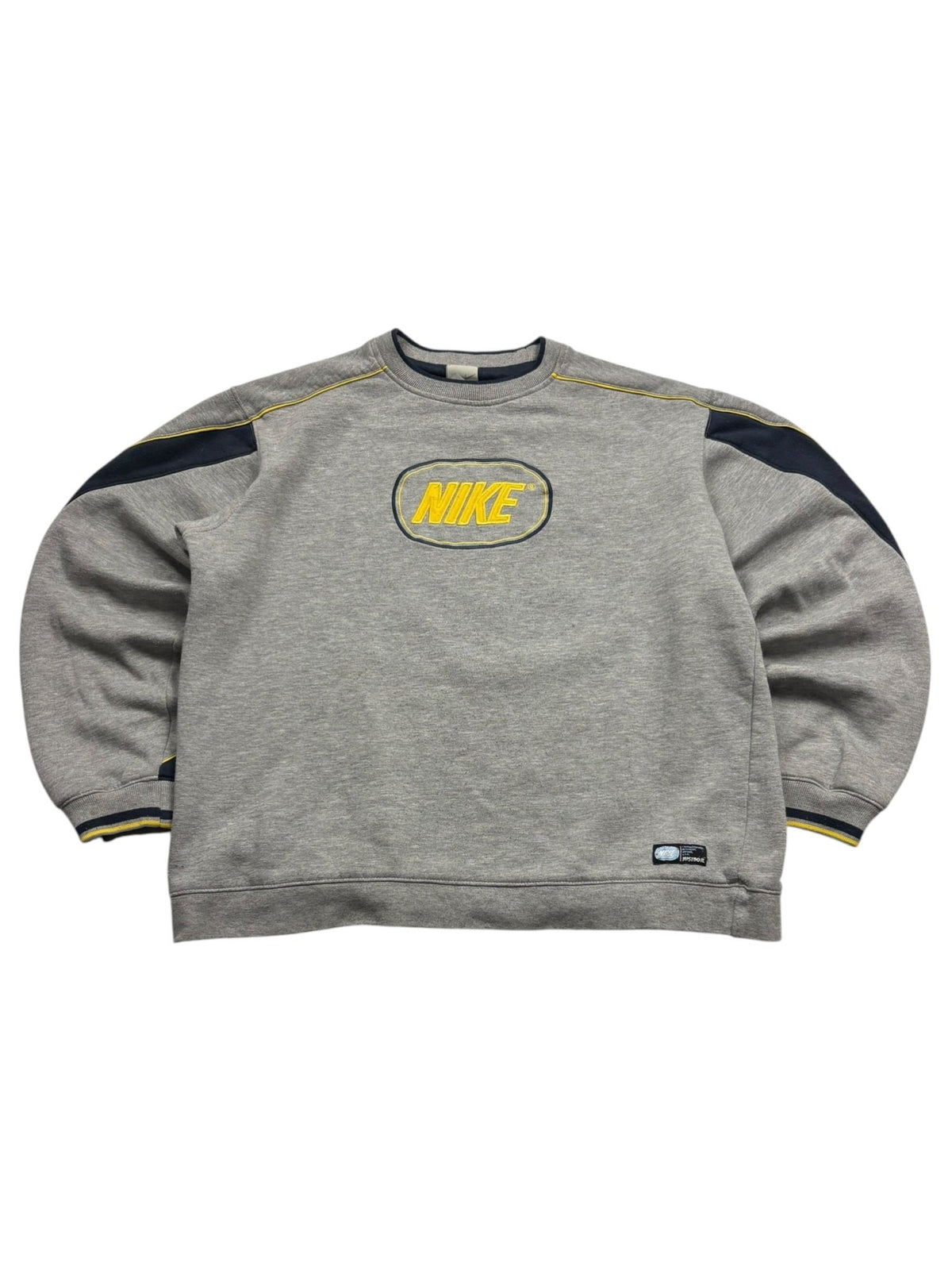 Nike Oval Logo Vintage Sweater – Grau/Navy