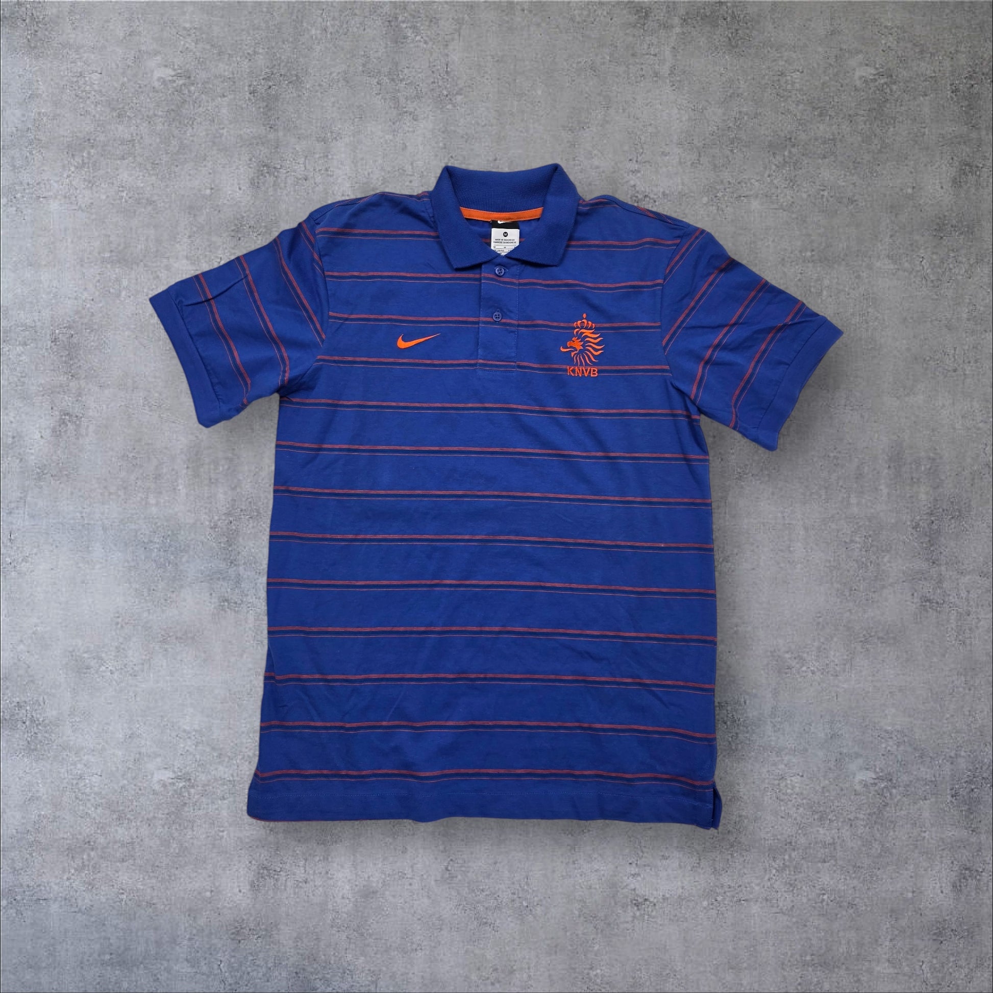 Nike Polo in Blau/Orange – Frontansicht