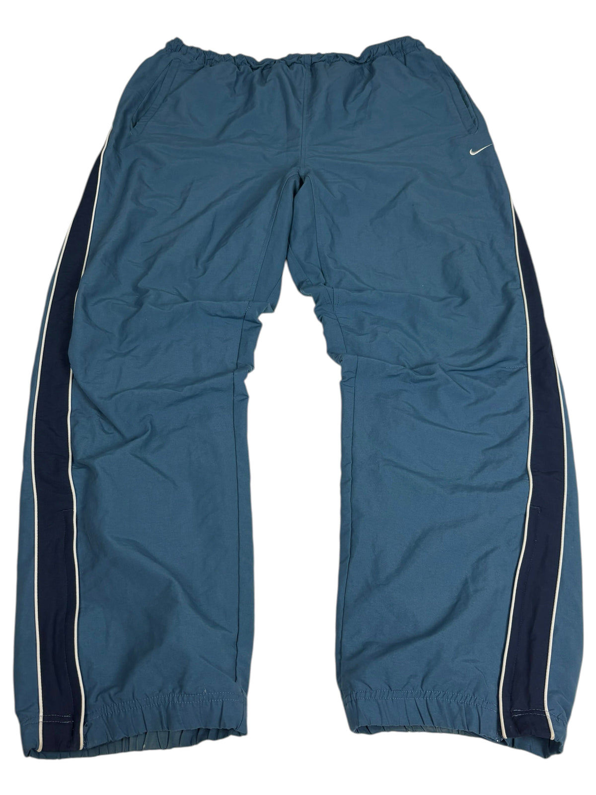 Nike Side Panel Vintage Trackpants in Blau/Navy – Vorderansicht