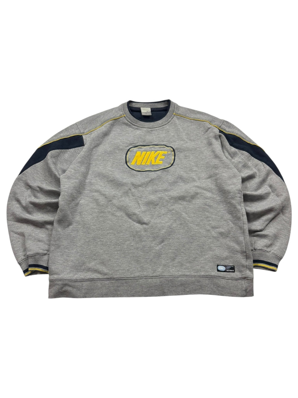 Nike Sweater - Grau/Schwarz/Gelb (M) - PKeyVintage
