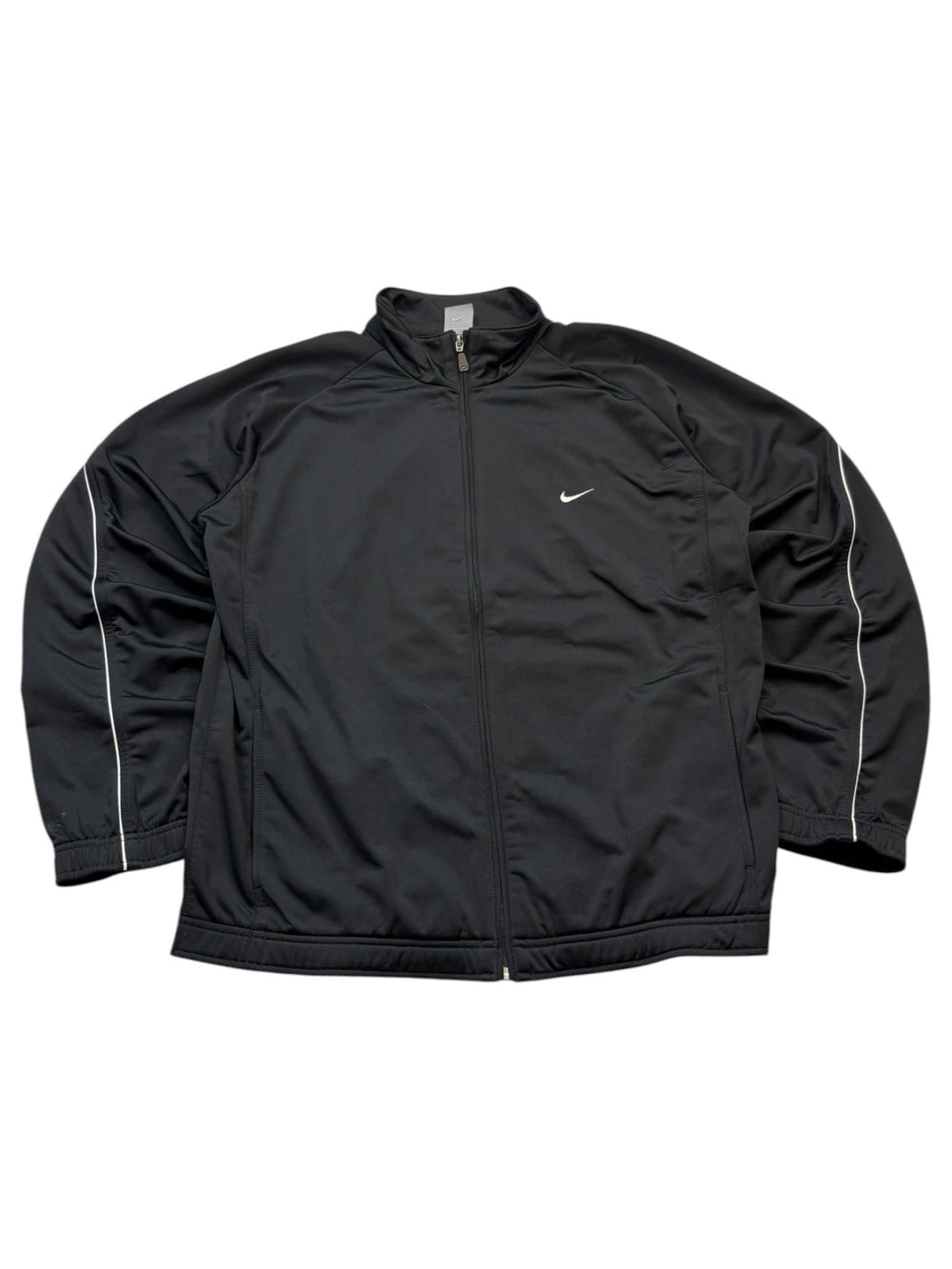 Nike Swoosh Vintage Trackjacket – Schwarz/Anthrazit (XL) - PKeyVintage