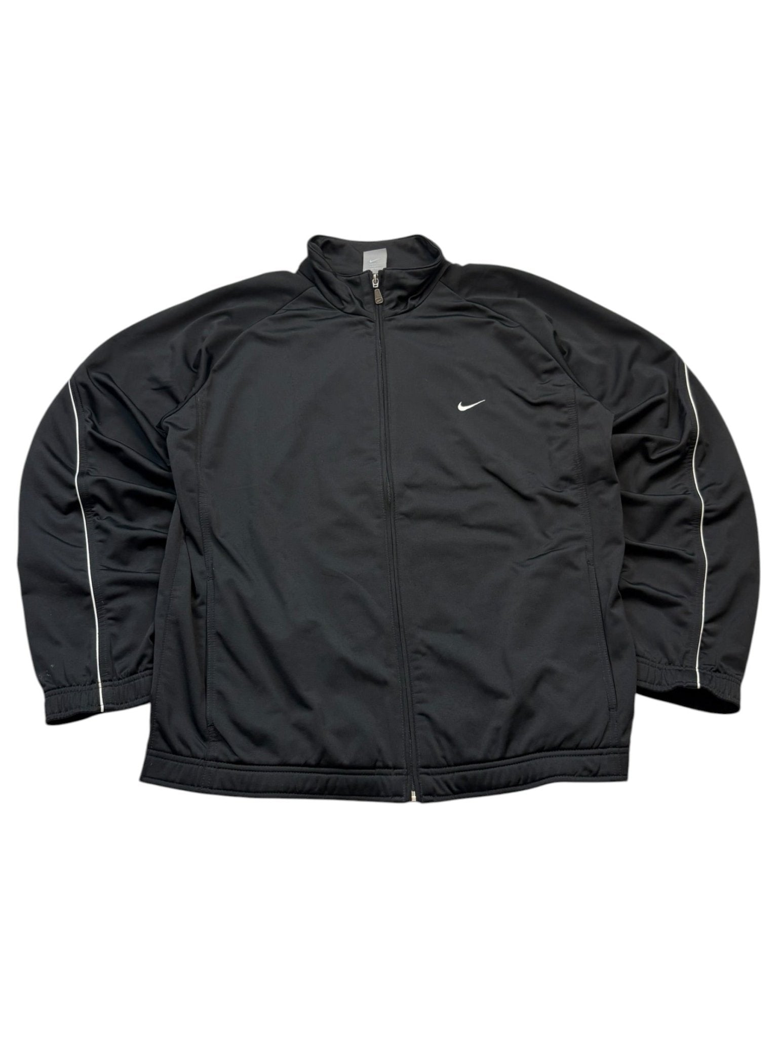 Nike Swoosh Vintage Trackjacket – Schwarz/Anthrazit (XL) - PKeyVintage