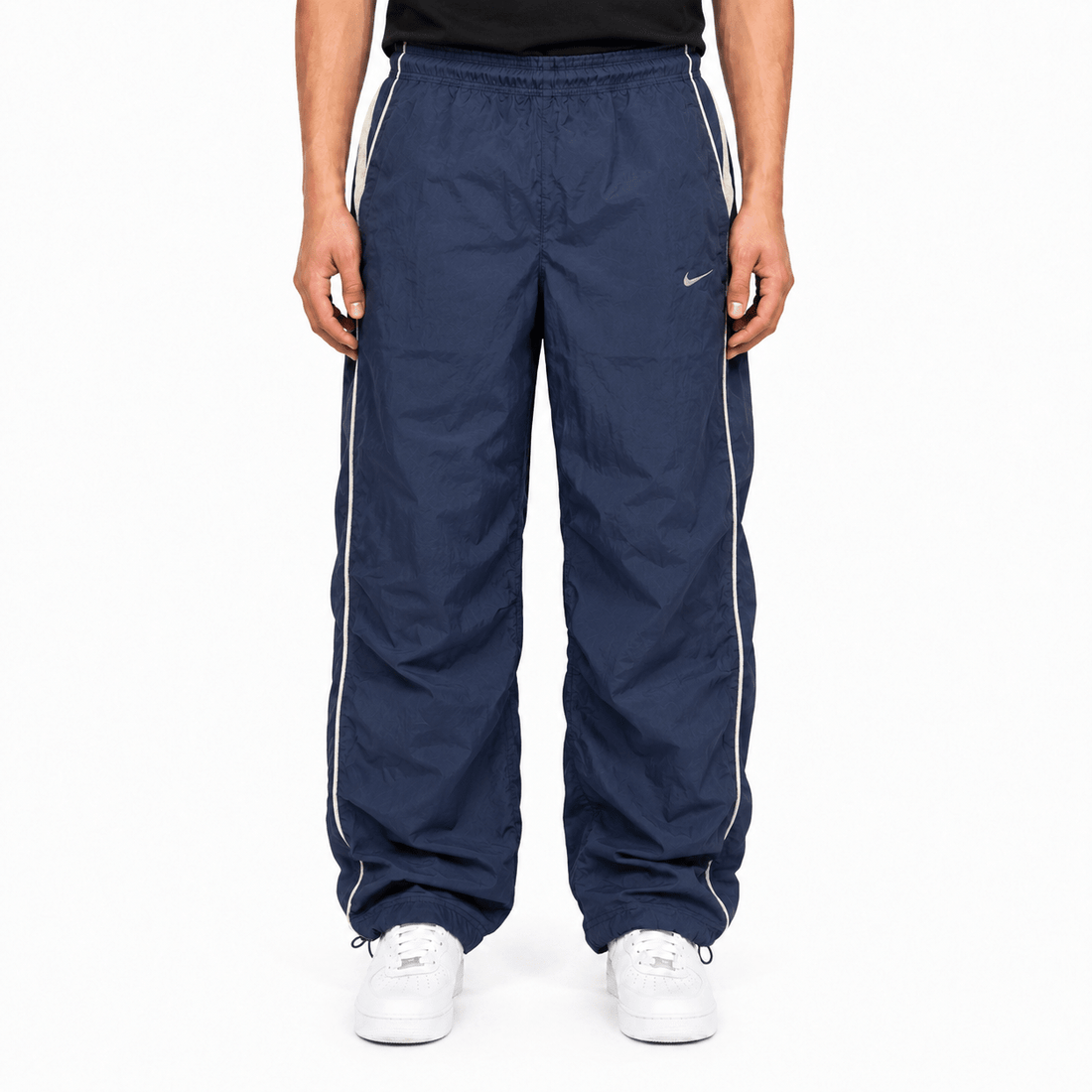 Nike Swoosh Vintage Trackpants – Navy/Weiß (XL) - PKeyVintage